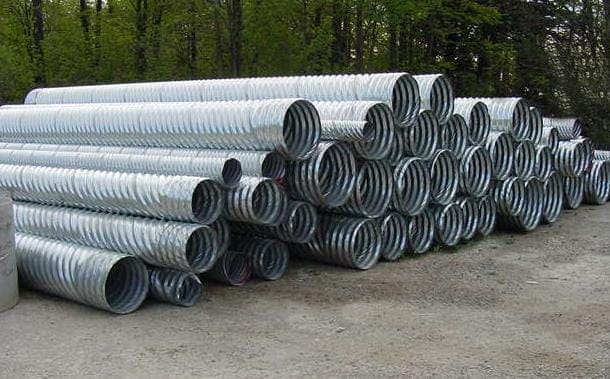 Galvanized steel pipe drain