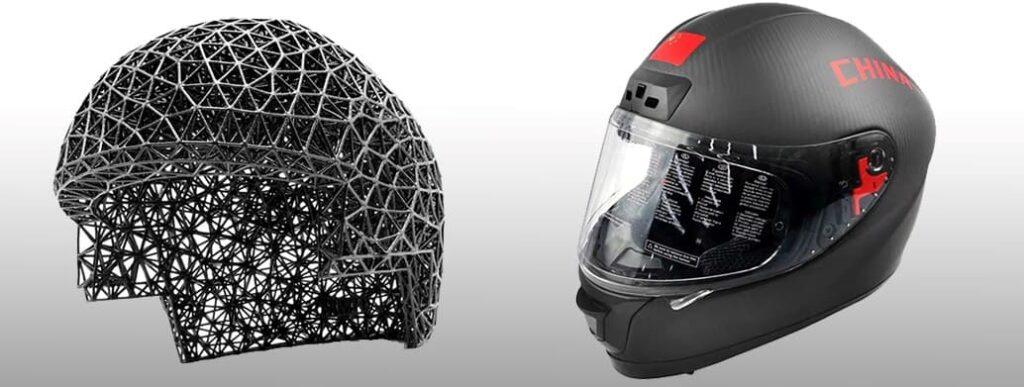 3D printed protective helmet